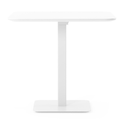 Fano kantelbare tuintafel vierkant afgerond in wit aluminium en volkeramiek arctic white - L 80 x B 80 x H 72.5 cm