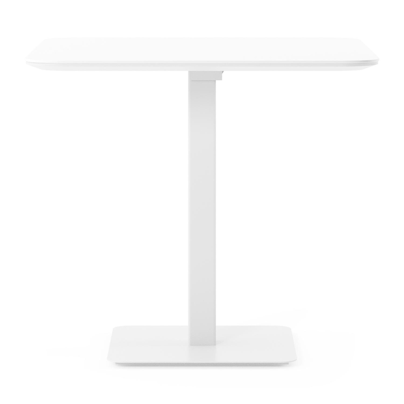 Fano kantelbare tuintafel vierkant afgerond in wit aluminium en volkeramiek arctic white - L 80 x B 80 x H 72.5 cm
