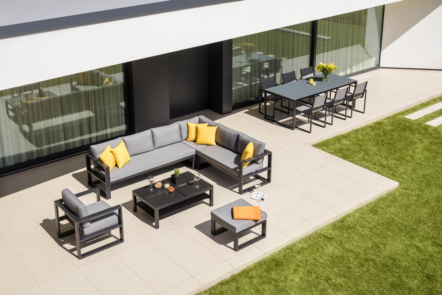 Coussin déco 55 x 55 cm en all weather sunbrella® luxe solid mimosa