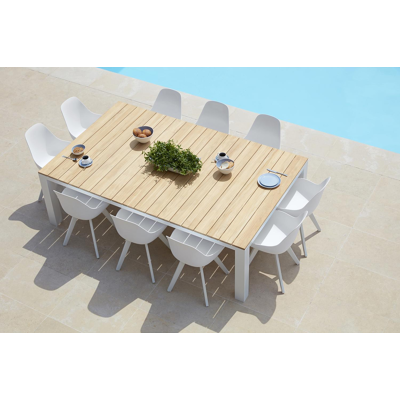 Mesa tuinstoel in wit aluminium en wit kunststof