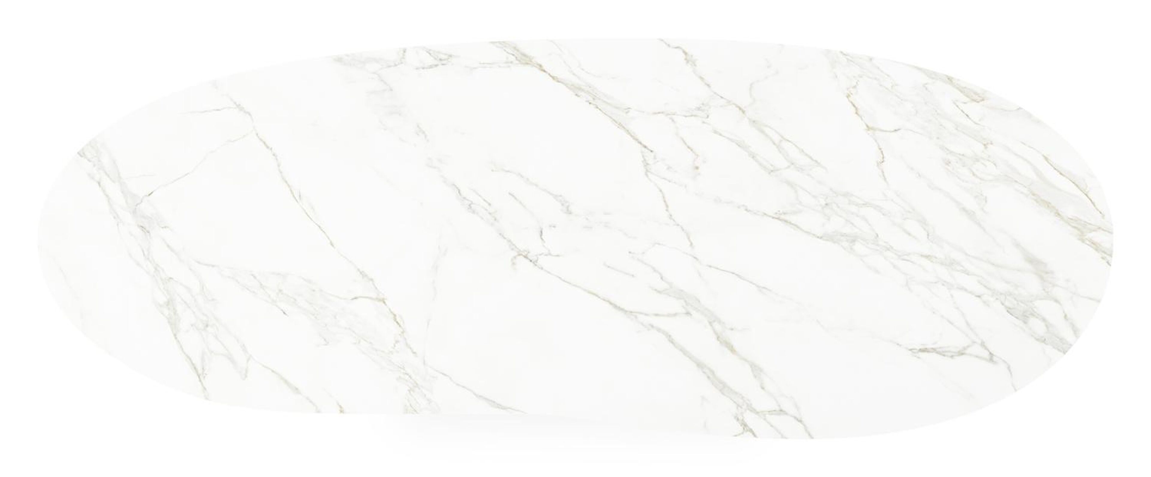 Organo tuintafel organisch in zwart aluminium en volkeramiek Calacatta - L 320 x B 120 x H 74 cm