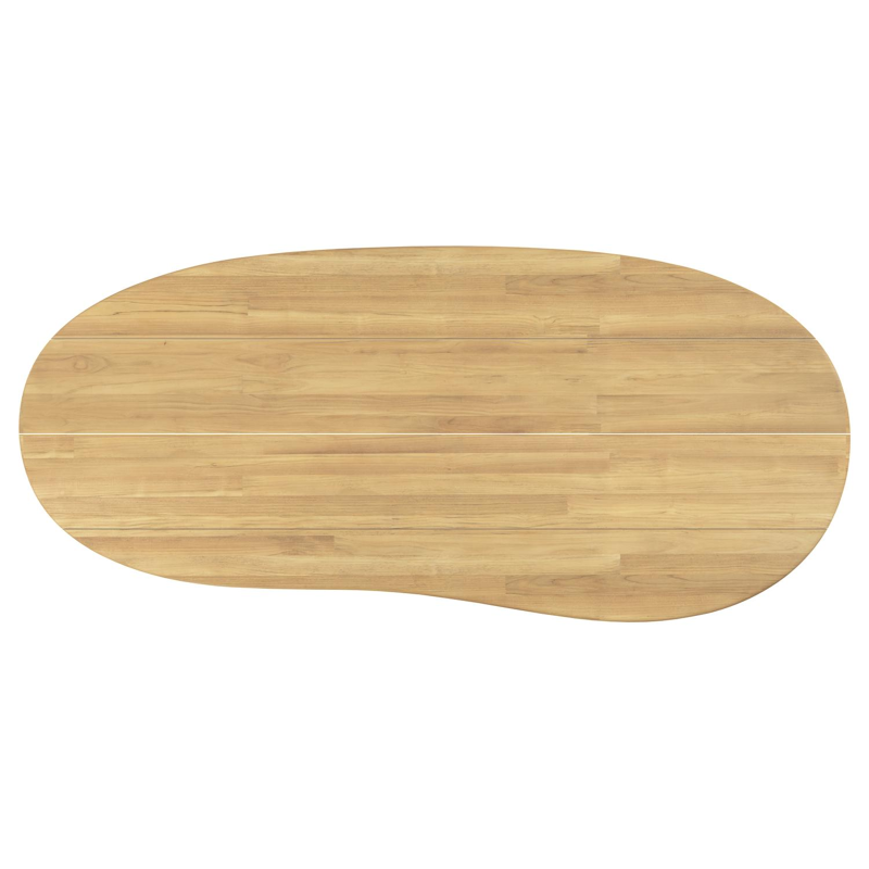 Amico tuintafel organisch in wit aluminium en teak - L 320 x B 145 x H 73.5 cm