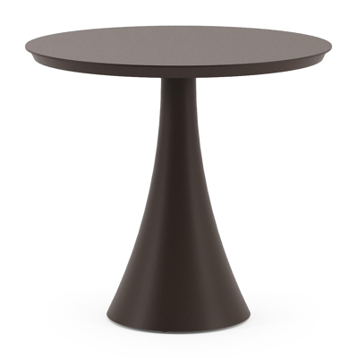 Fano tuintafel vierkant in donkerbruin aluminium - Dia. 85 x H 74 cm