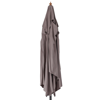 Catana staanparasol in  teak met coffee polyester parasoldoek - L1 300 x L2 400 cm (zonder voet)