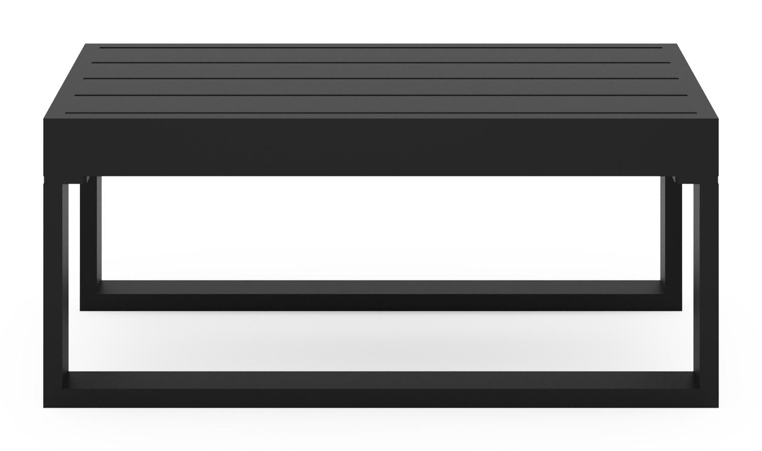 Table d’appoint Caldela en aluminium noir - L 70 x L 34 x H 30 cm