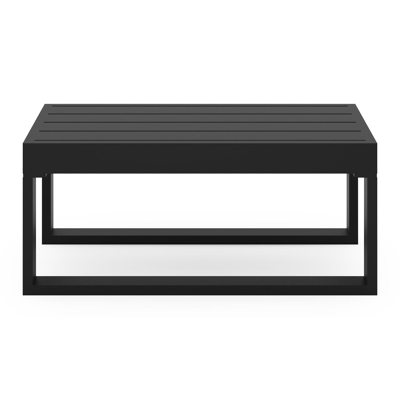 Caldela bijzettafel in zwart aluminium - L 70 x B 34 x H 30 cm