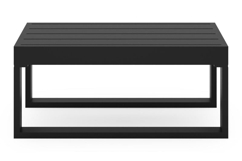 Caldela bijzettafel in zwart aluminium - L 70 x B 34 x H 30 cm