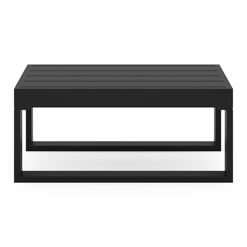 Caldela bijzettafel in zwart aluminium - L 70 x B 34 x H 30 cm