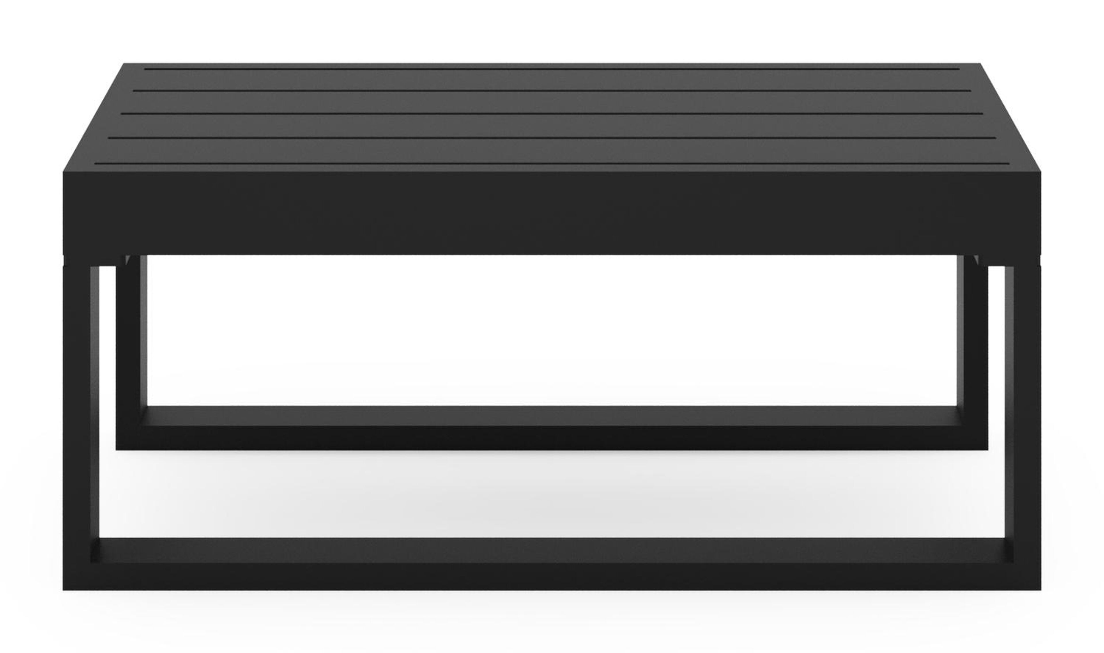 Table d’appoint Caldela en aluminium noir - L 70 x L 34 x H 30 cm