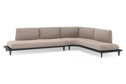 Chaise longue links + 2-zit