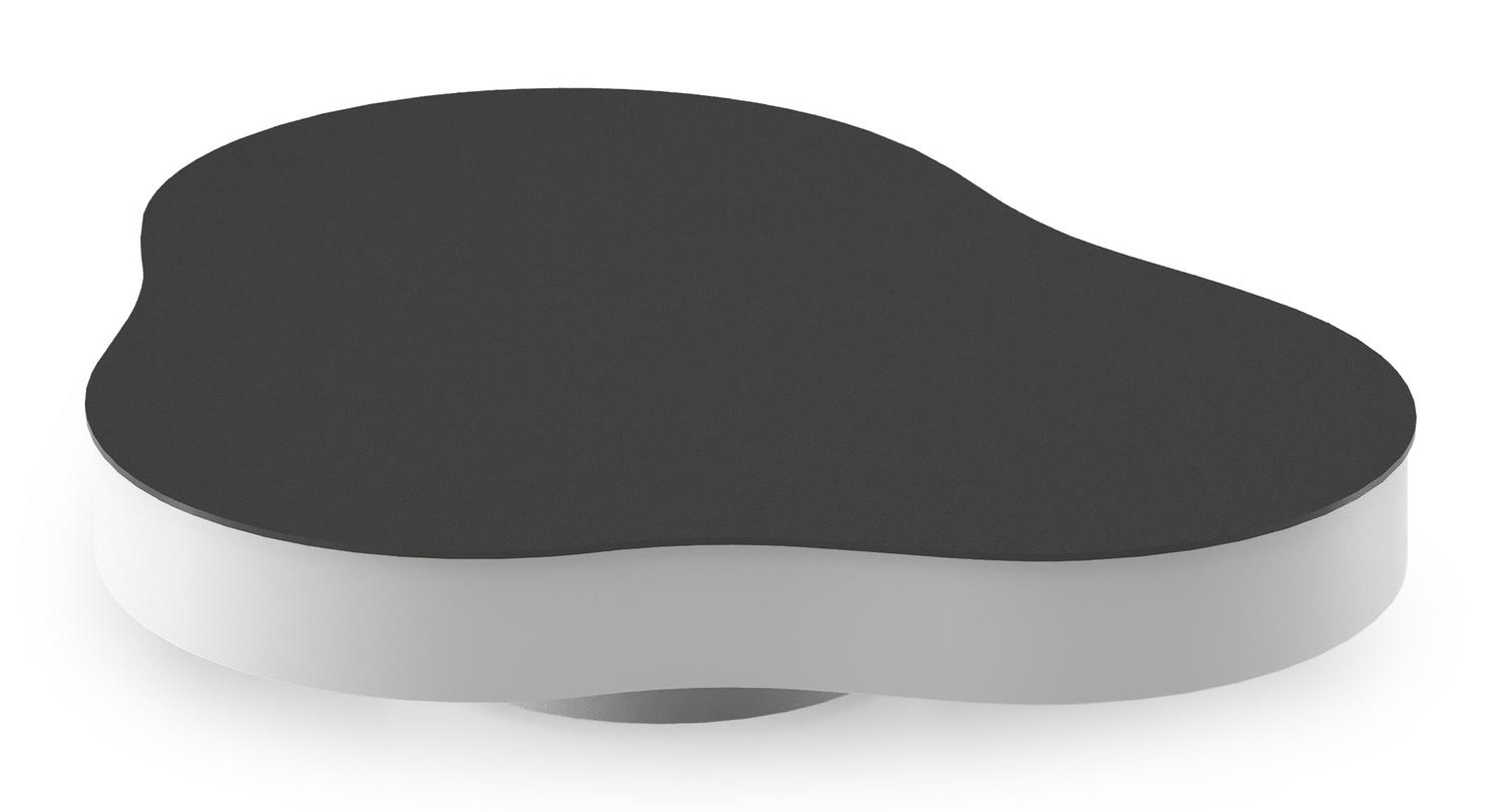 Lomano loungetafel cloud in wit aluminium en volkeramiek Nero Black - L 131 x B 108 x H 25 cm
