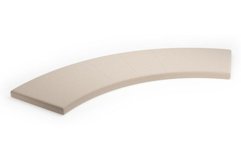 Ensemble de 4 Coussin de sièges Rondino coussin de siege en natte linen chalk