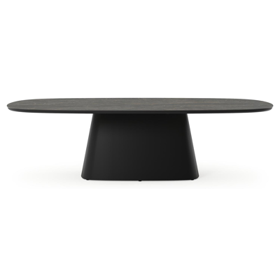 Amico tuintafel bombo xl in zwart aluminium en volkeramiek Black Obsession - L 270 x B 148 x H 73.5 cm