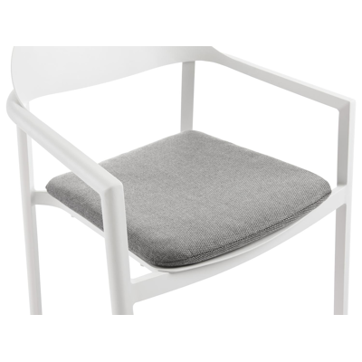 Piemonte stoelkussen Weather+ Softtouch grijs zitkussen