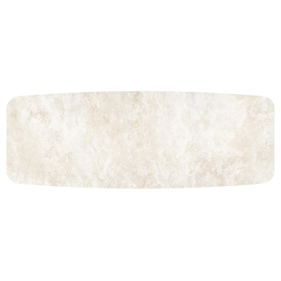 Orso tuintafel bootvorm in beige aluminium en volkeramiek Rapolano - L 315 x B 115 x H 74.5 cm