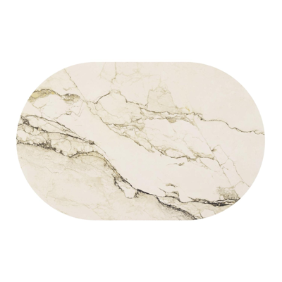 Teramo tuintafel bombo in beige aluminium en volkeramiek Colorado Dunes - L 110 x B 70 x H 73.7 cm