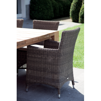 Monta tuinstoel bruin - wicker en polyester
