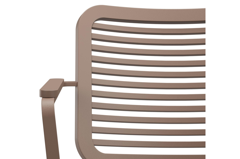 Fano tuinstoel in taupe aluminium