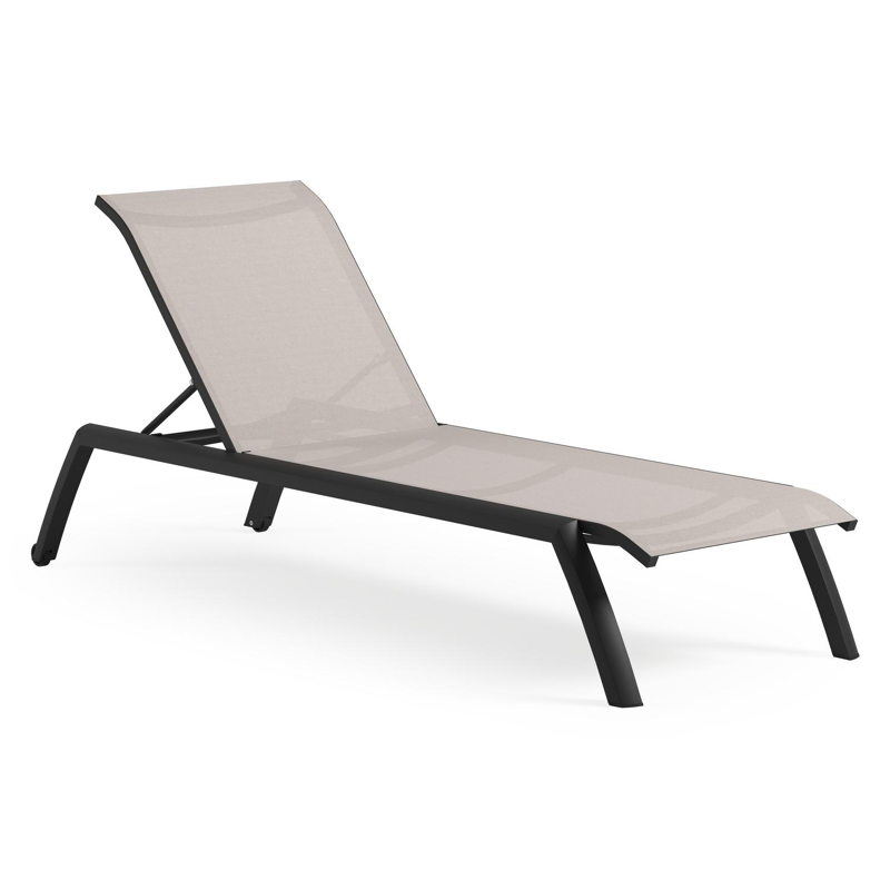 Bari verstelbaar ligbed in zwart aluminium