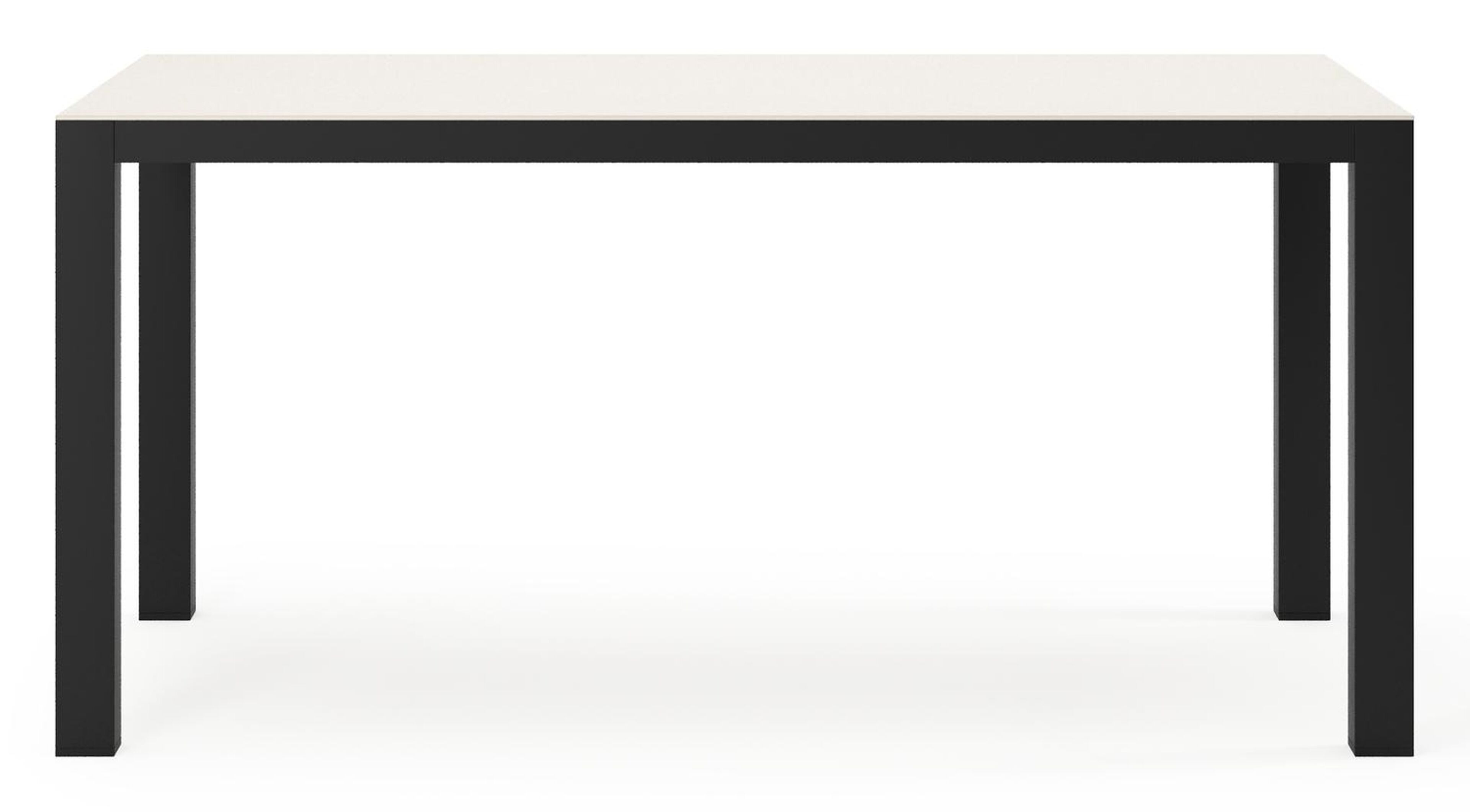 Varese tuintafel rechthoekig in zwart aluminium en sintered stone Crema minerale - L 160 x B 92 x H 73.5 cm