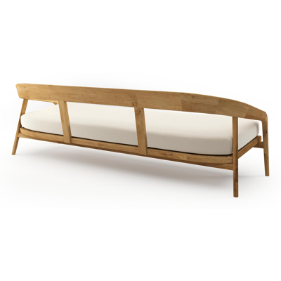 Lacrima loungebank in teak met althea off white all weather Cosytica kussen