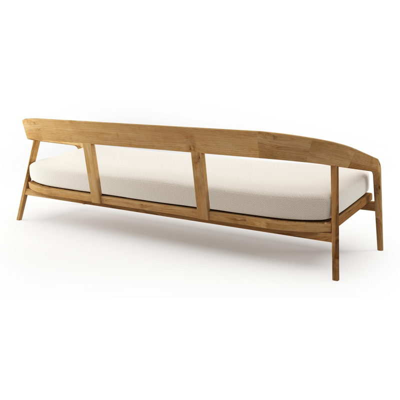 Lacrima loungebank in teak met althea off white all weather Cosytica kussen