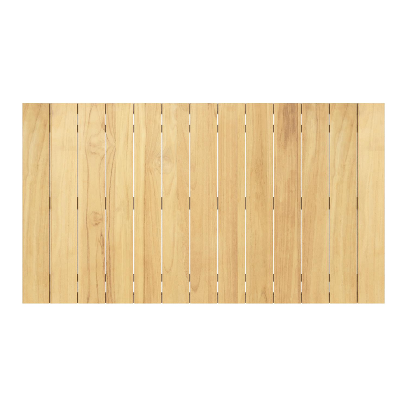 Modica loungetafel in beige aluminium en teak - L 130 x B 72 x H 38 cm