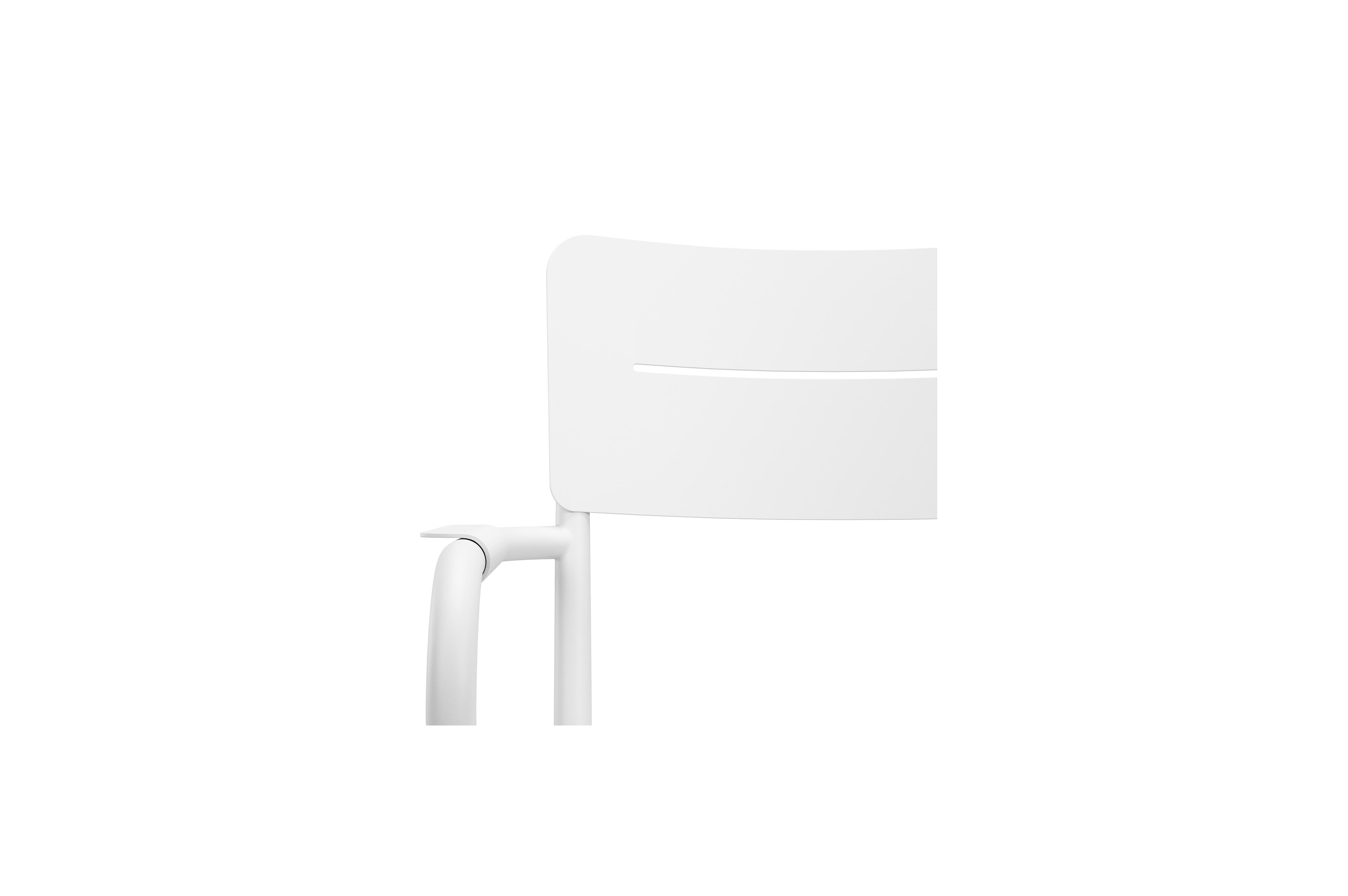 Bahia tuinset in wit aluminium en polywood met 10 Salto tuinstoelen