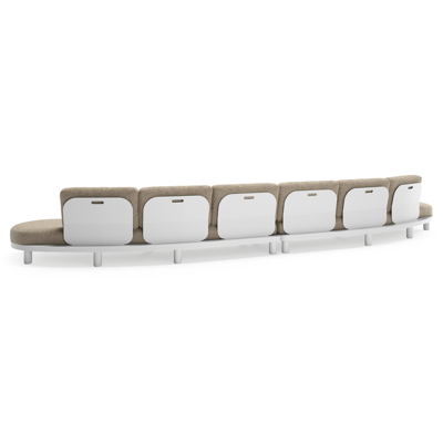 Donato loungebank in wit aluminium met all weather cosytica Bora Jungle kussen