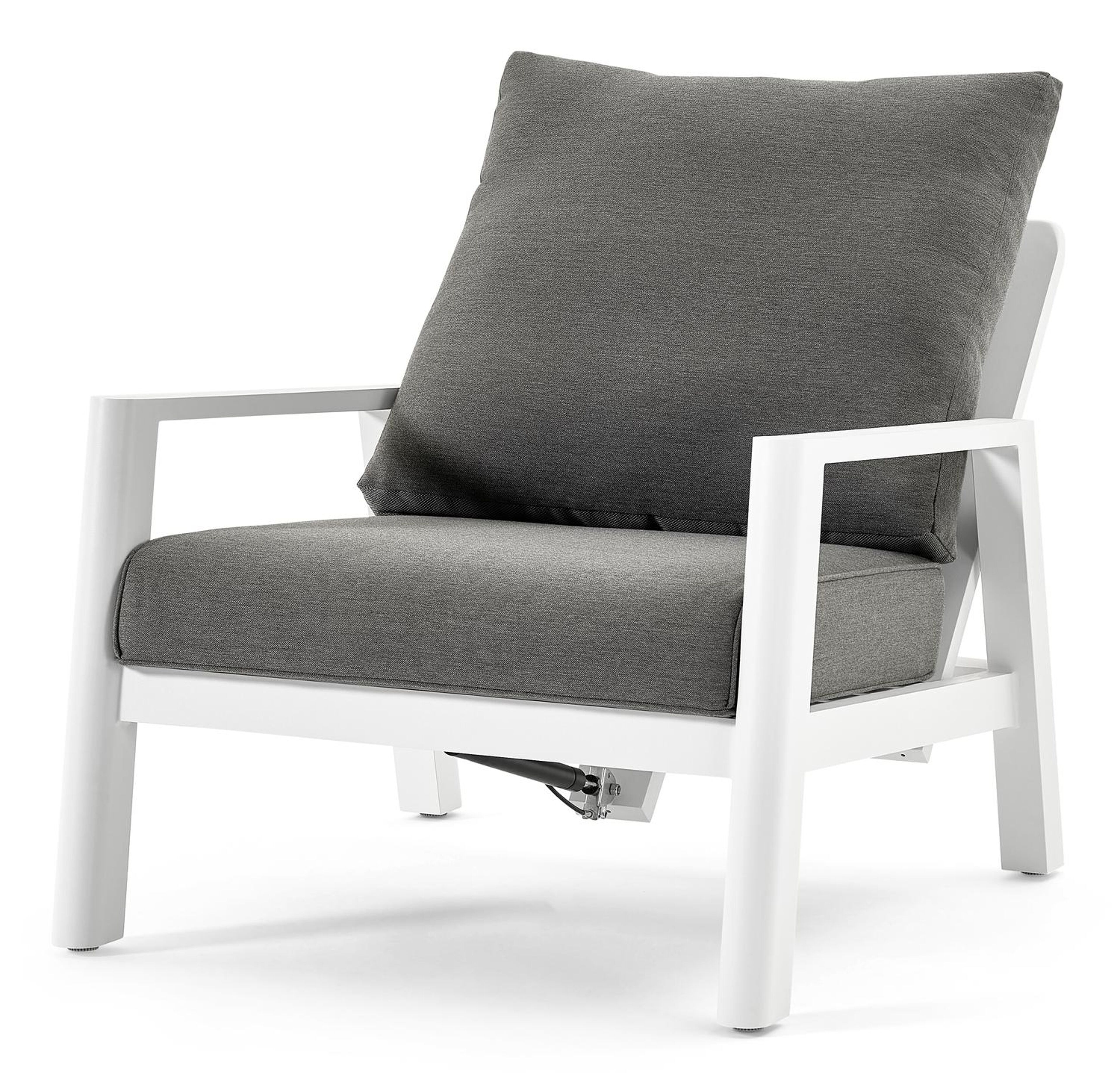 Cirello lounge 1-zit in wit aluminium