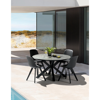 Cesano - Mesa stoelkussen in all weather sunbrella® luxe chartres sooty