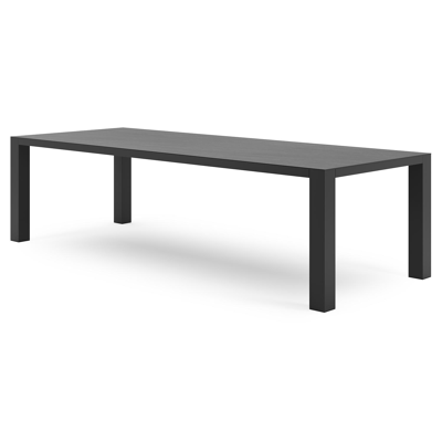 Nano tuintafel in zwart aluminium en volkeramiek basalt black - L 280 x B 110 x H 75 cm