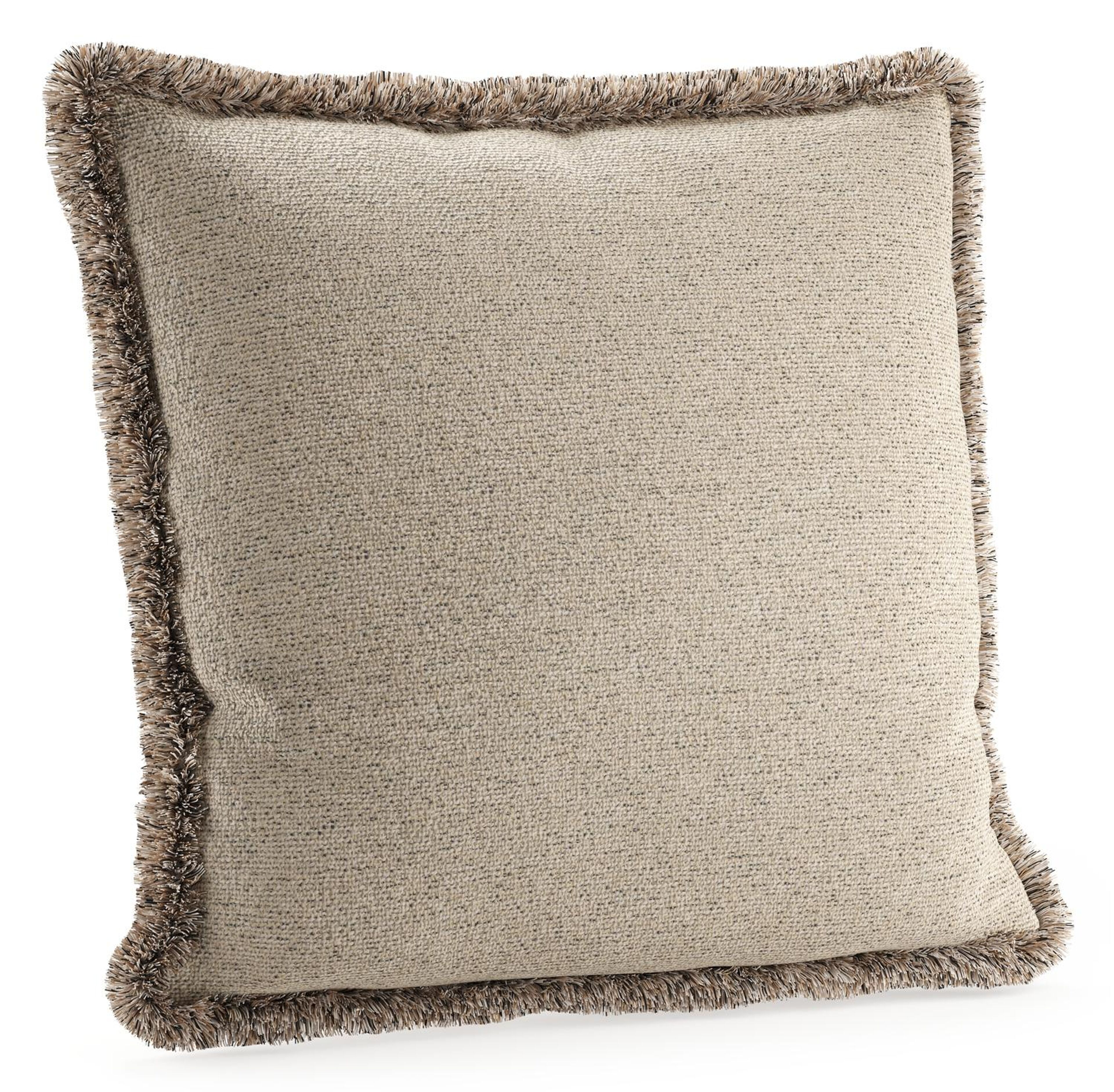 Sierkussen met franjes 55 x 55 cm in all weather cosytica marbella beige