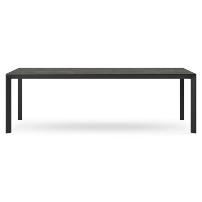 Malito tuintafel in zwart aluminium en volkeramiek black obsession - L 240 x B 100 x H 75 cm