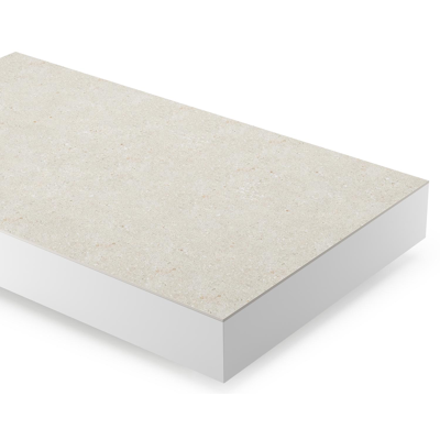 Como loungetafel in wit aluminium en shilin volkeramiek - L 140 x B 80 x H 20 cm