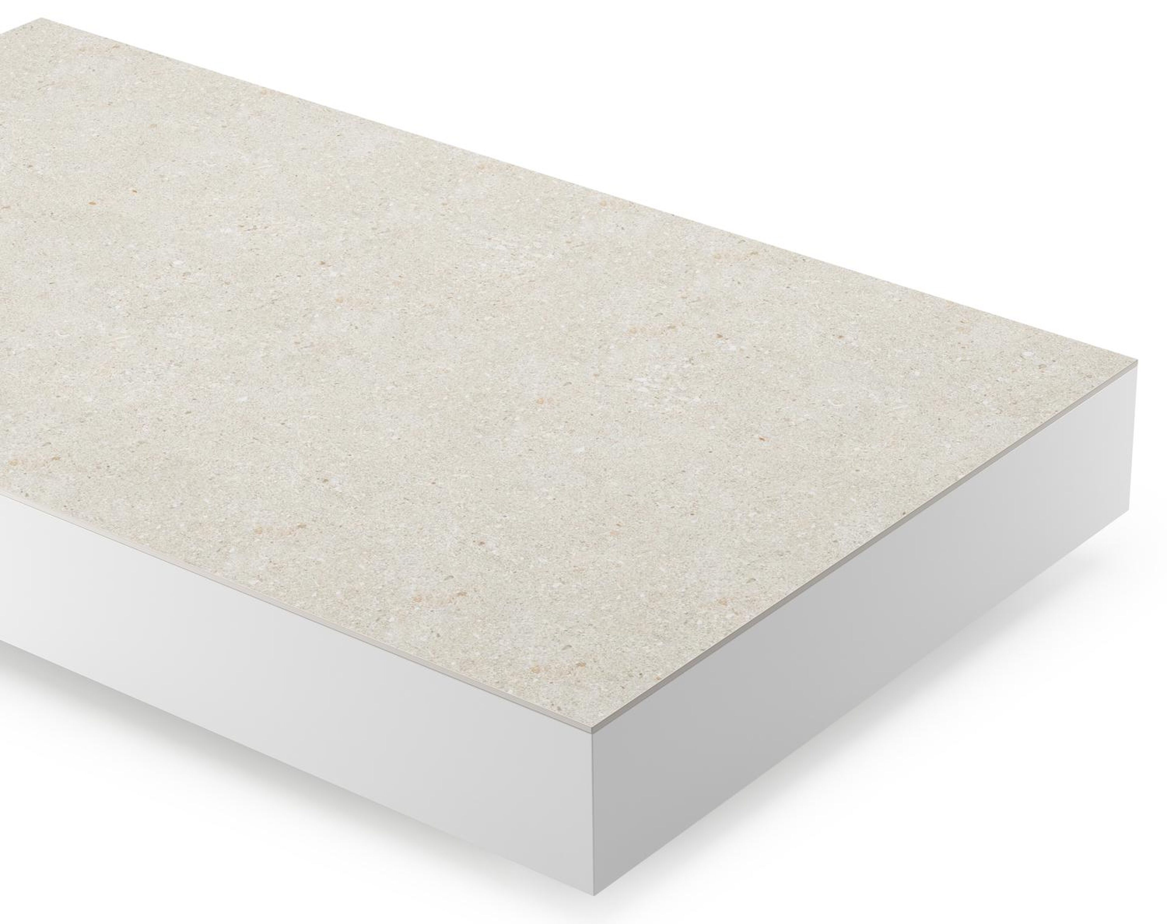 Como loungetafel in wit aluminium en shilin volkeramiek - L 140 x B 80 x H 20 cm