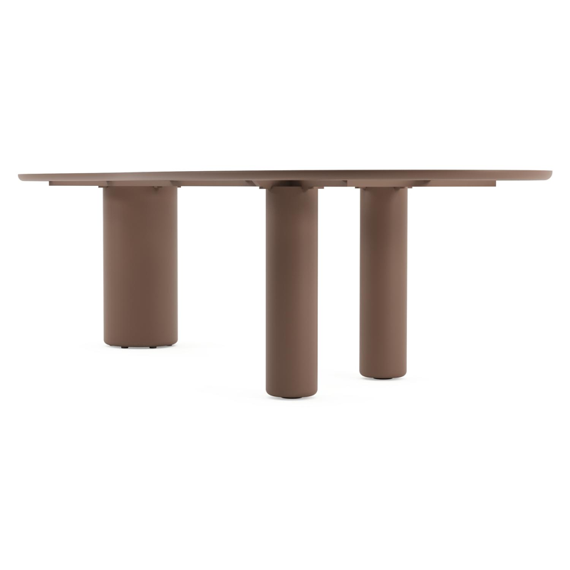 Amico tuintafel organisch in taupe aluminium en Volkeramiek Taj Mahal - L 320 x B 120 x H 73.5 cm