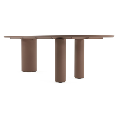 Amico tuintafel organisch in taupe aluminium en volkeramiek Black Obsession - L 320 x B 120 x H 73.5 cm