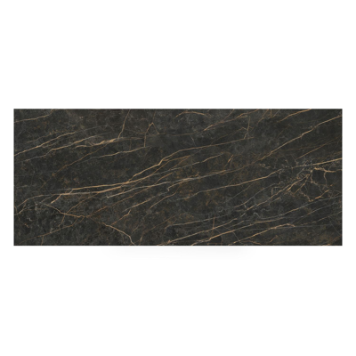 Table de jardin Nano rectangulaire en aluminium blanc et céramique pleine Black Obsession - Lg. 240 x Lrg. 100 x Haut. 75 cm