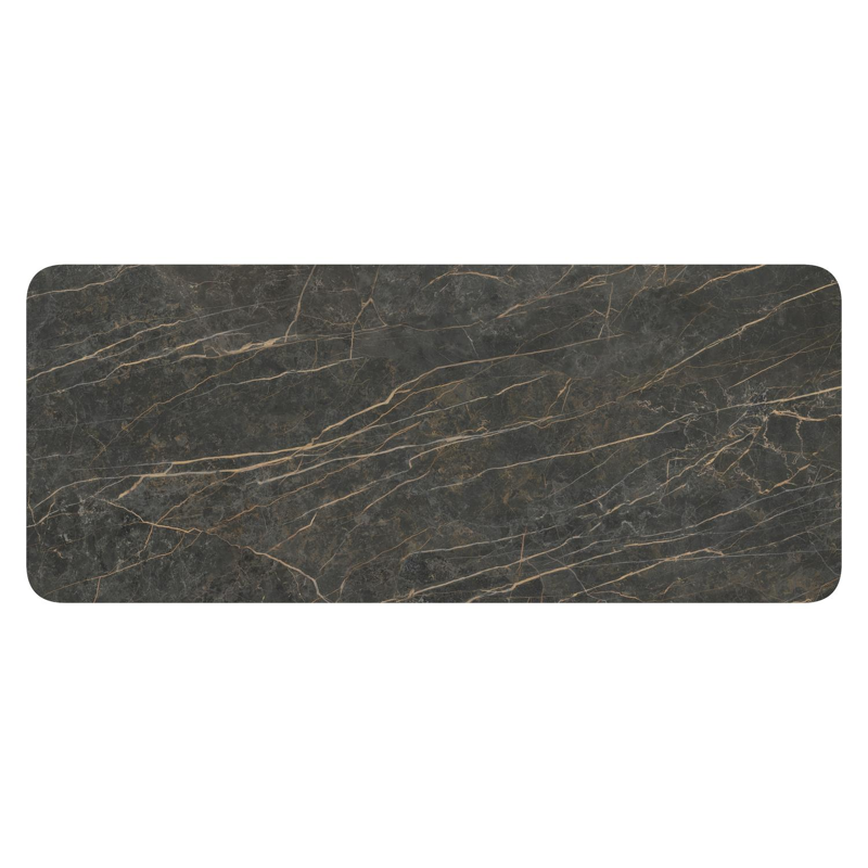 Orso tuintafel rechthoekig afgerond in beige aluminium en volkeramiek Black Obsession - L 240 x B 100 x H 74.5 cm