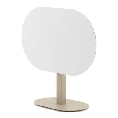 Teramo tuintafel bombo in beige aluminium en volkeramiek Arctic White - L 110 x B 70 x H 73.7 cm