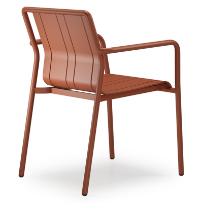 Bolito tuinstoel in roestbruin aluminium