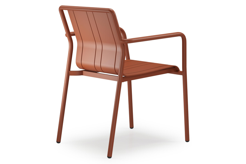 Bolito tuinstoel in roestbruin aluminium