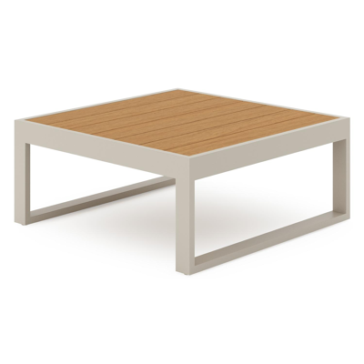 Caldela loungetafel in aluminium en polywood - L 70 x B 70 x H 30.5 cm