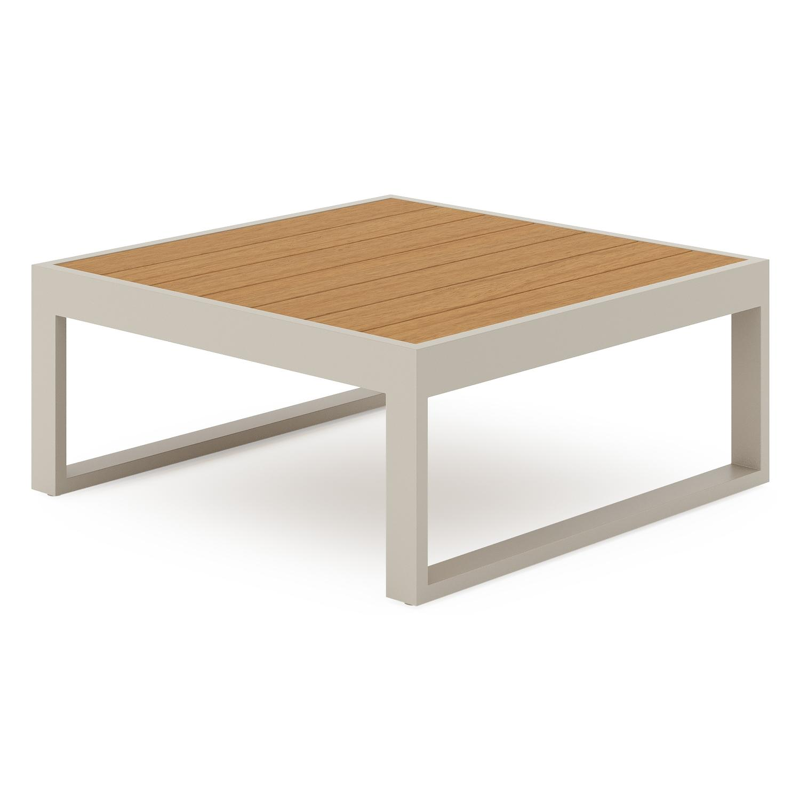 Caldela loungetafel in aluminium en polywood - L 70 x B 70 x H 30.5 cm