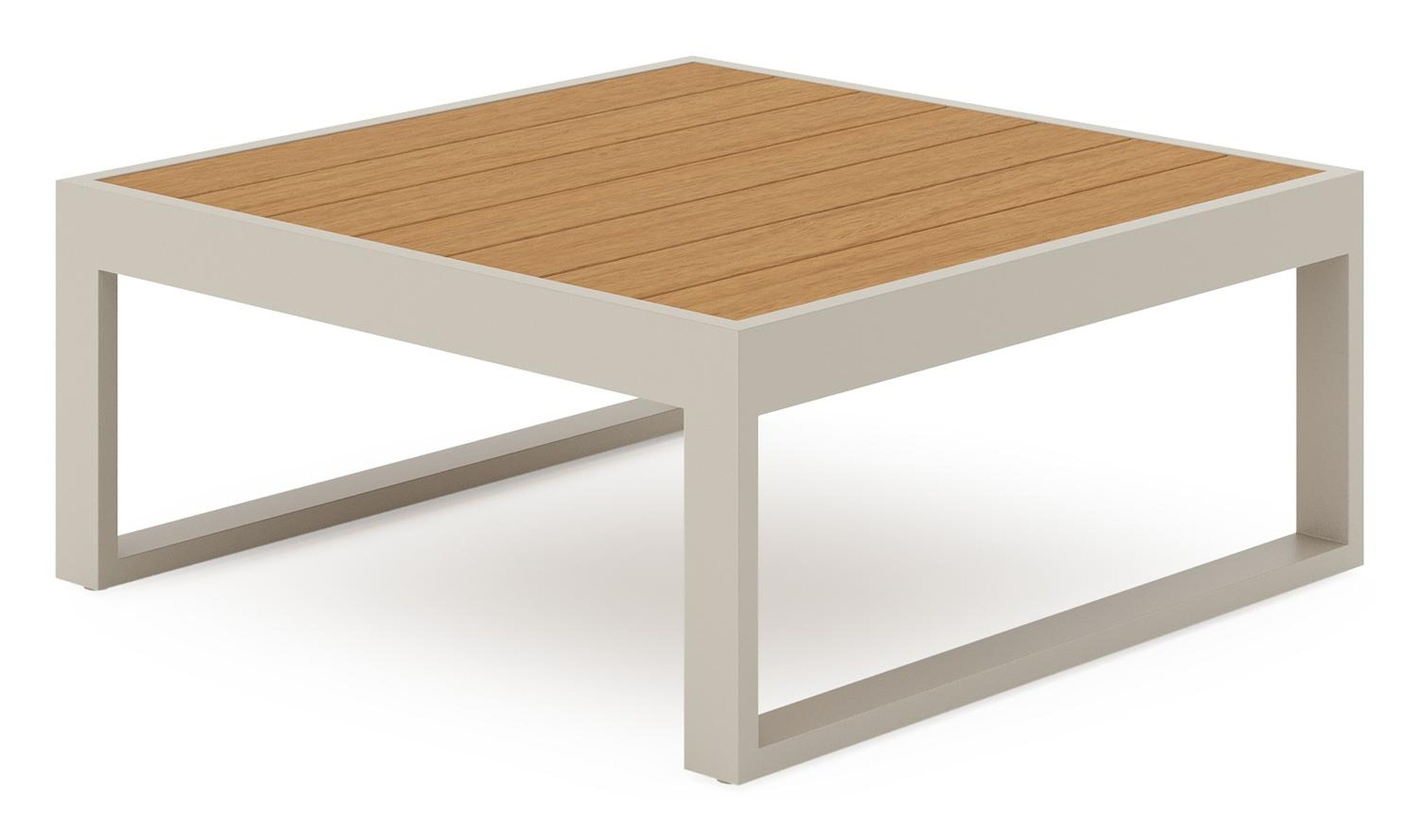 Caldela loungetafel in aluminium en polywood - L 70 x B 70 x H 30.5 cm