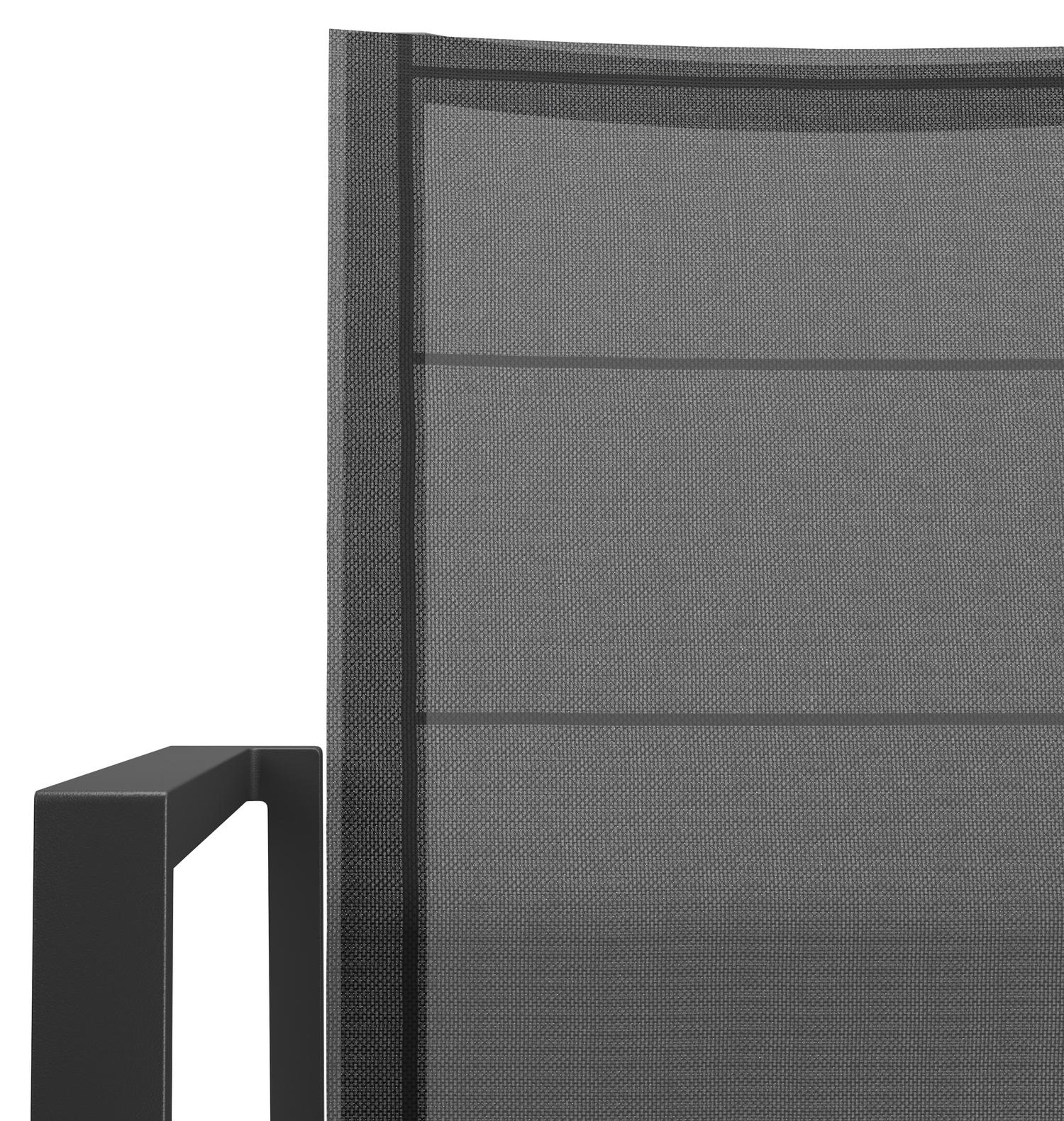 Cirello stapelbare tuinstoel in zwart aluminium en zwart textilene