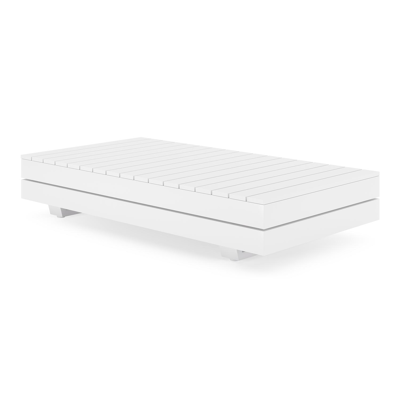 Bodino loungetafel in wit aluminium - L 130 x B 70 x H 25 cm