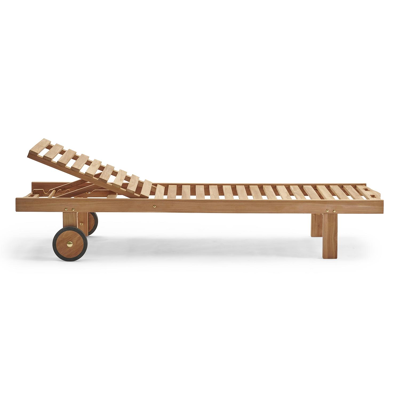 Chaise longue réglable Eric en teak