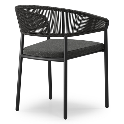 Calobra rechthoekige uitschuifbare tuinset in zwart aluminium en sintered stone crema minerale met 10 Zamora tuinstoelen